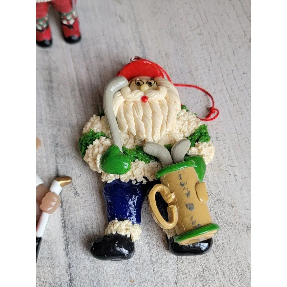 Golf santa claus bear Variety golfing club set ornament‎ Xmas